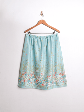 Falda reworked turquesa pastel