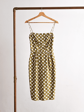 Vestido late 50s lunares