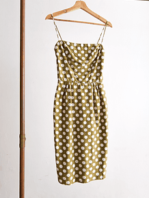 Vestido late 50s lunares