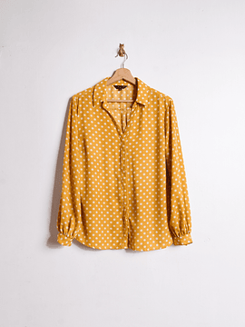 Blusa mostaza polka dots