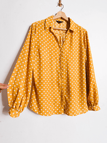 Blusa mostaza polka dots