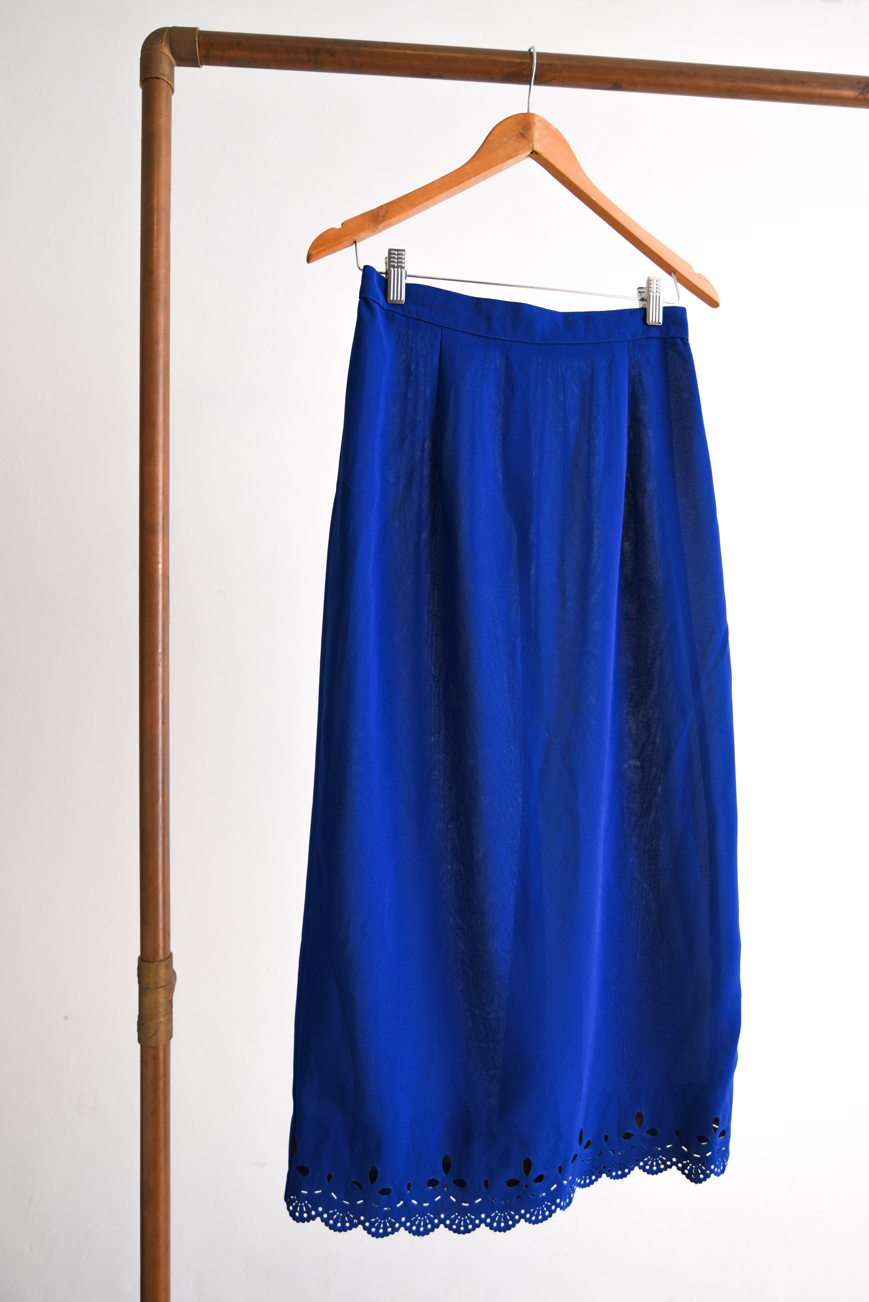 Maxi falda vintage azul klein