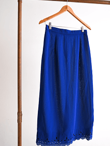 Maxi falda vintage azul klein