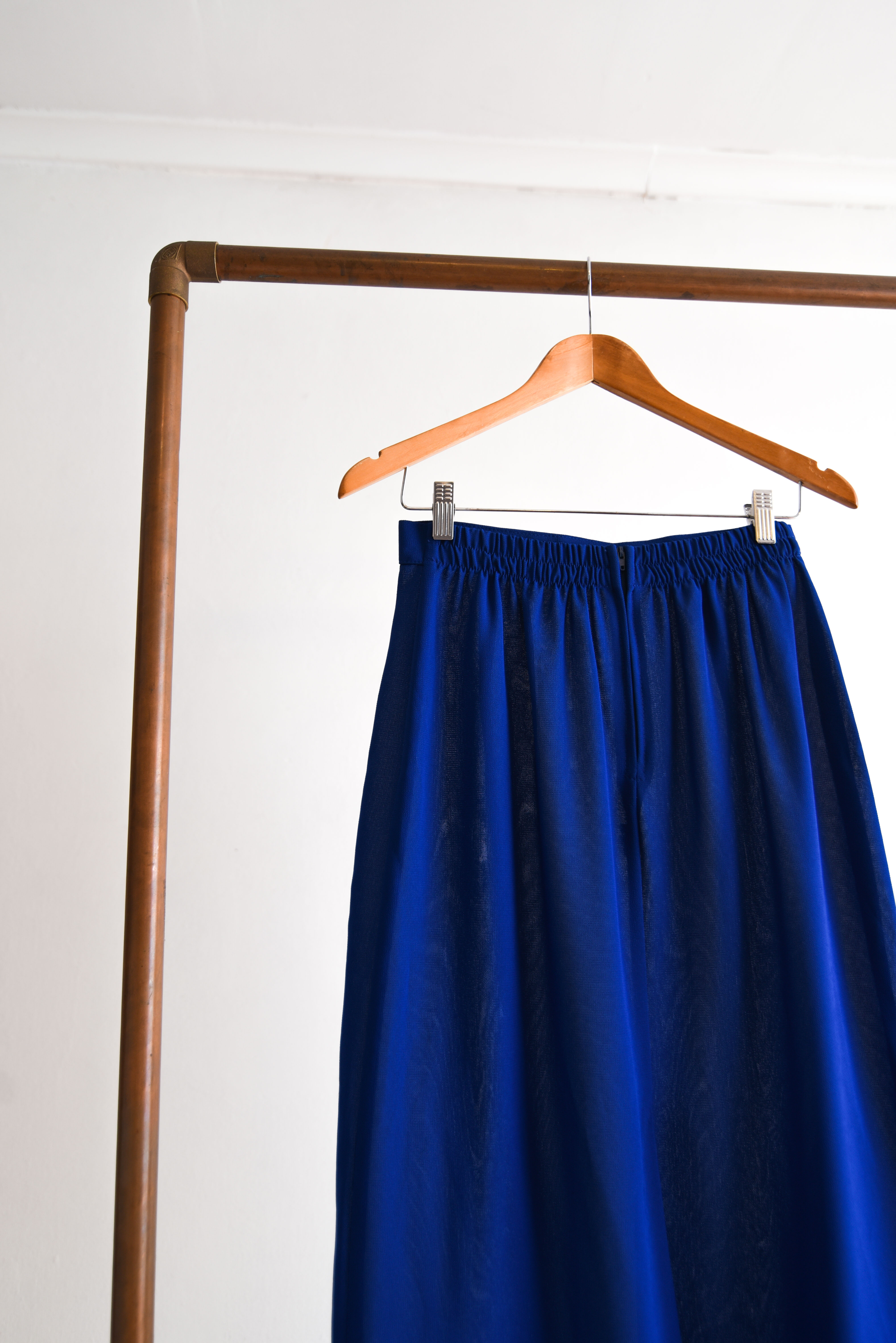 Maxi falda vintage azul klein