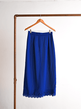 Maxi falda vintage azul klein