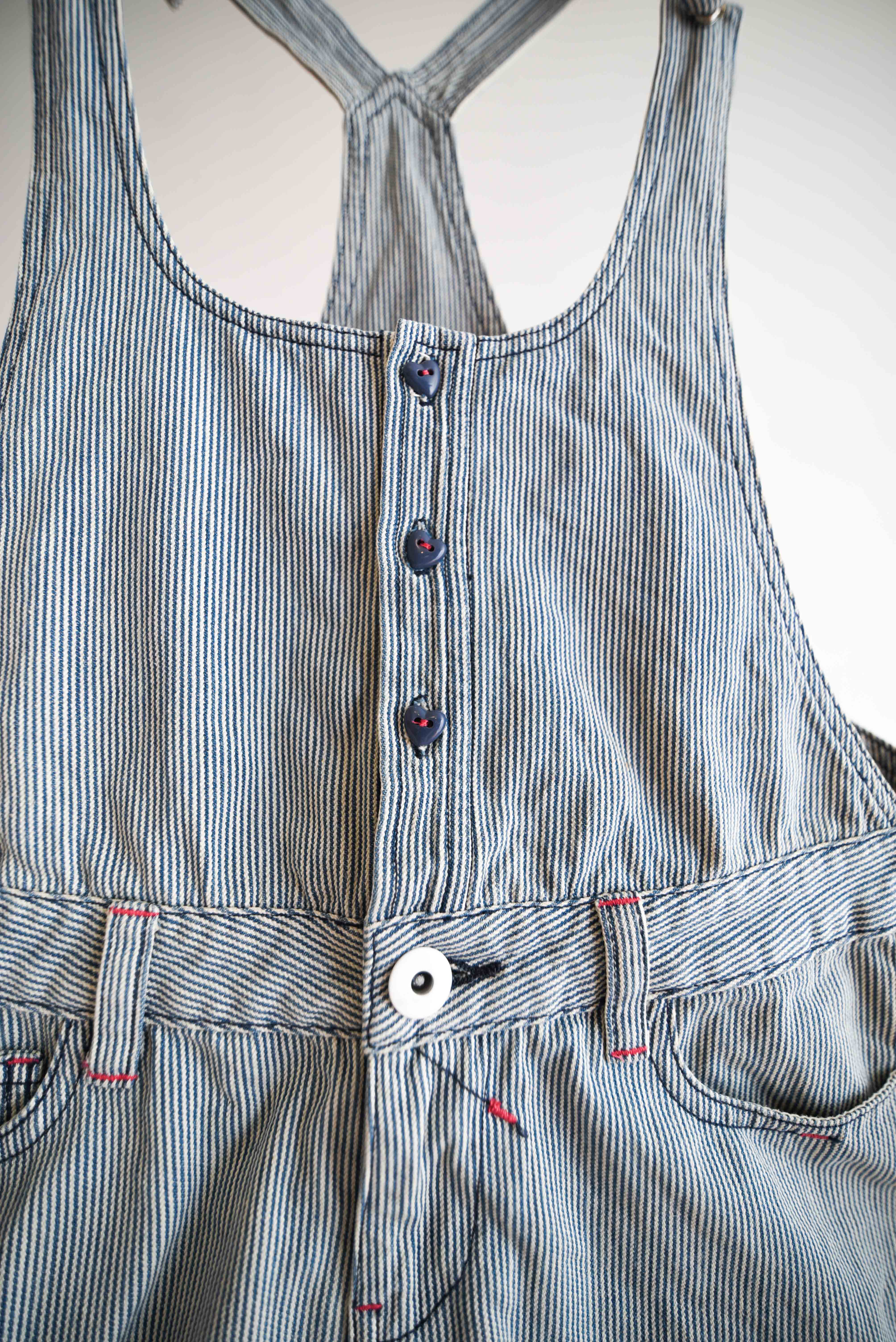 Jardinera rayada denim