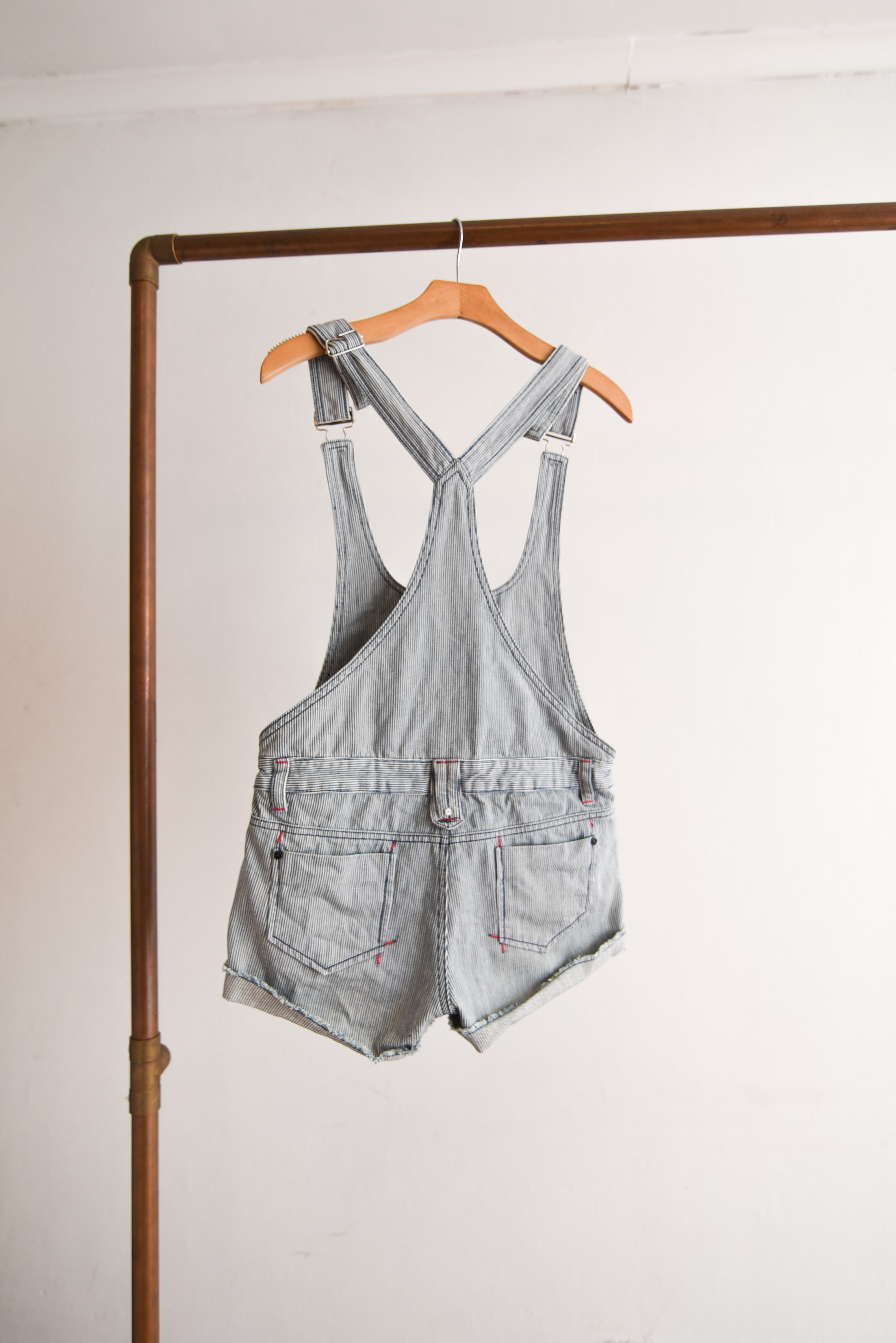 Jardinera rayada denim