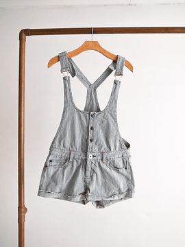 Jardinera rayada denim