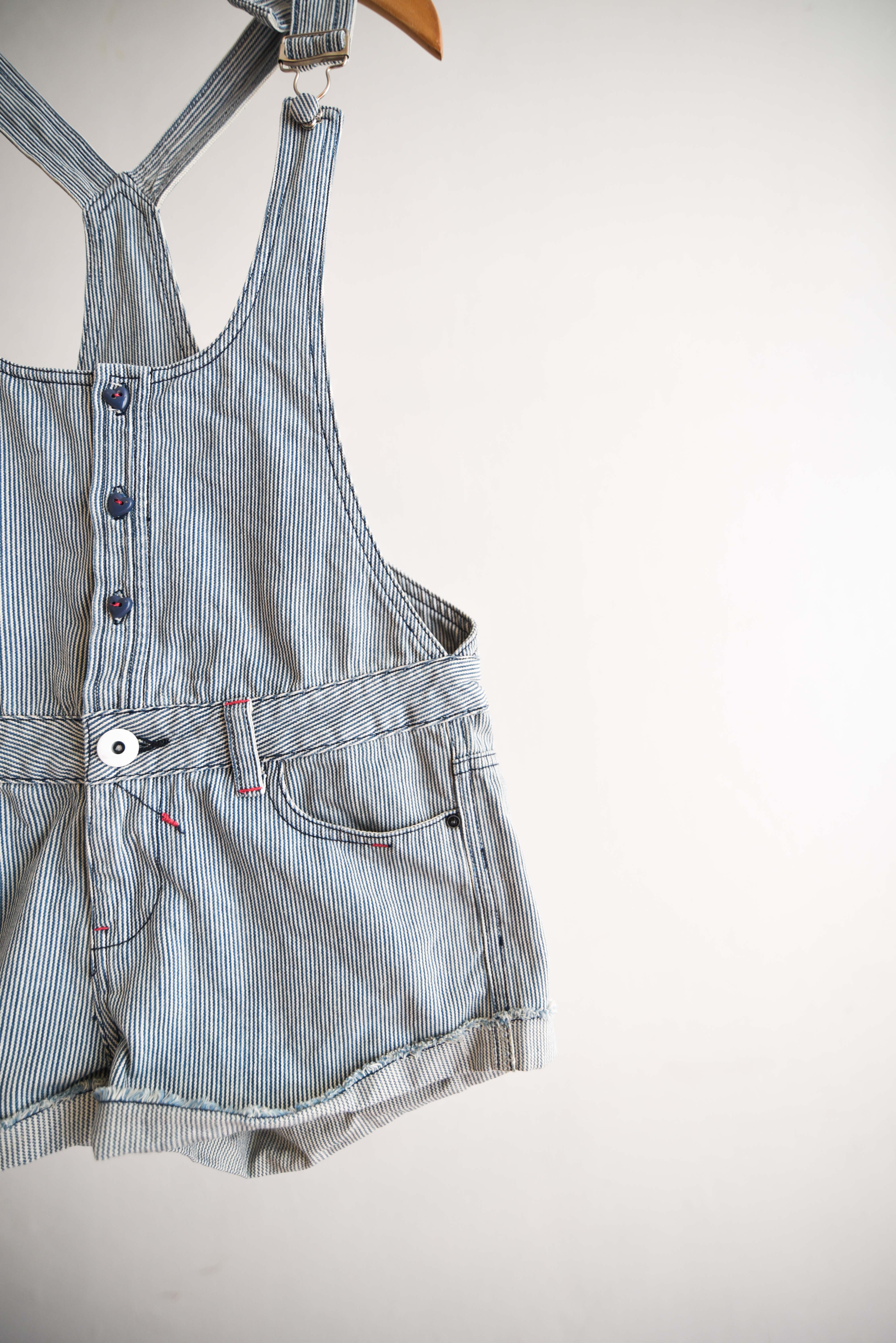 Jardinera rayada denim