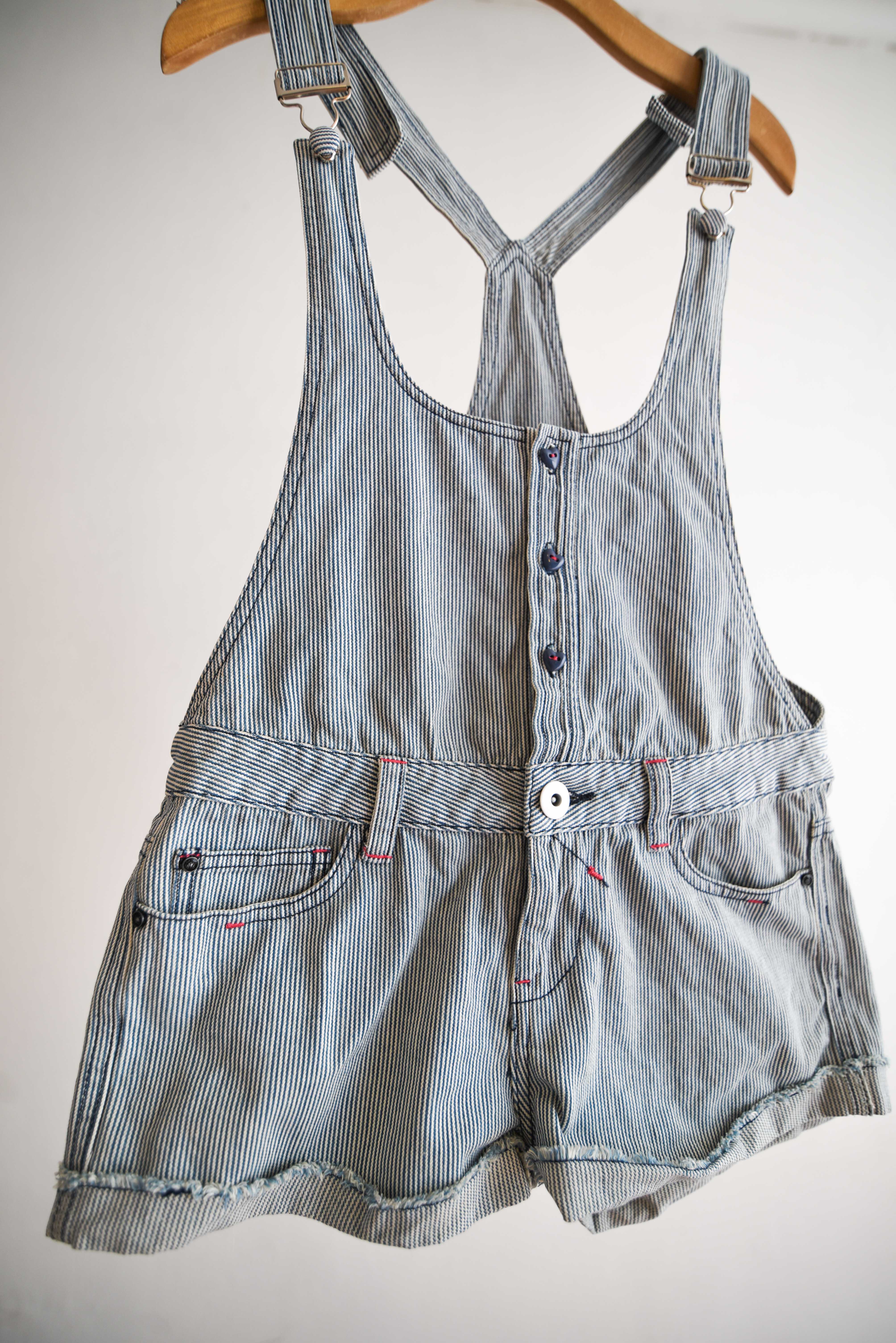 Jardinera rayada denim