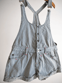 Jardinera rayada denim