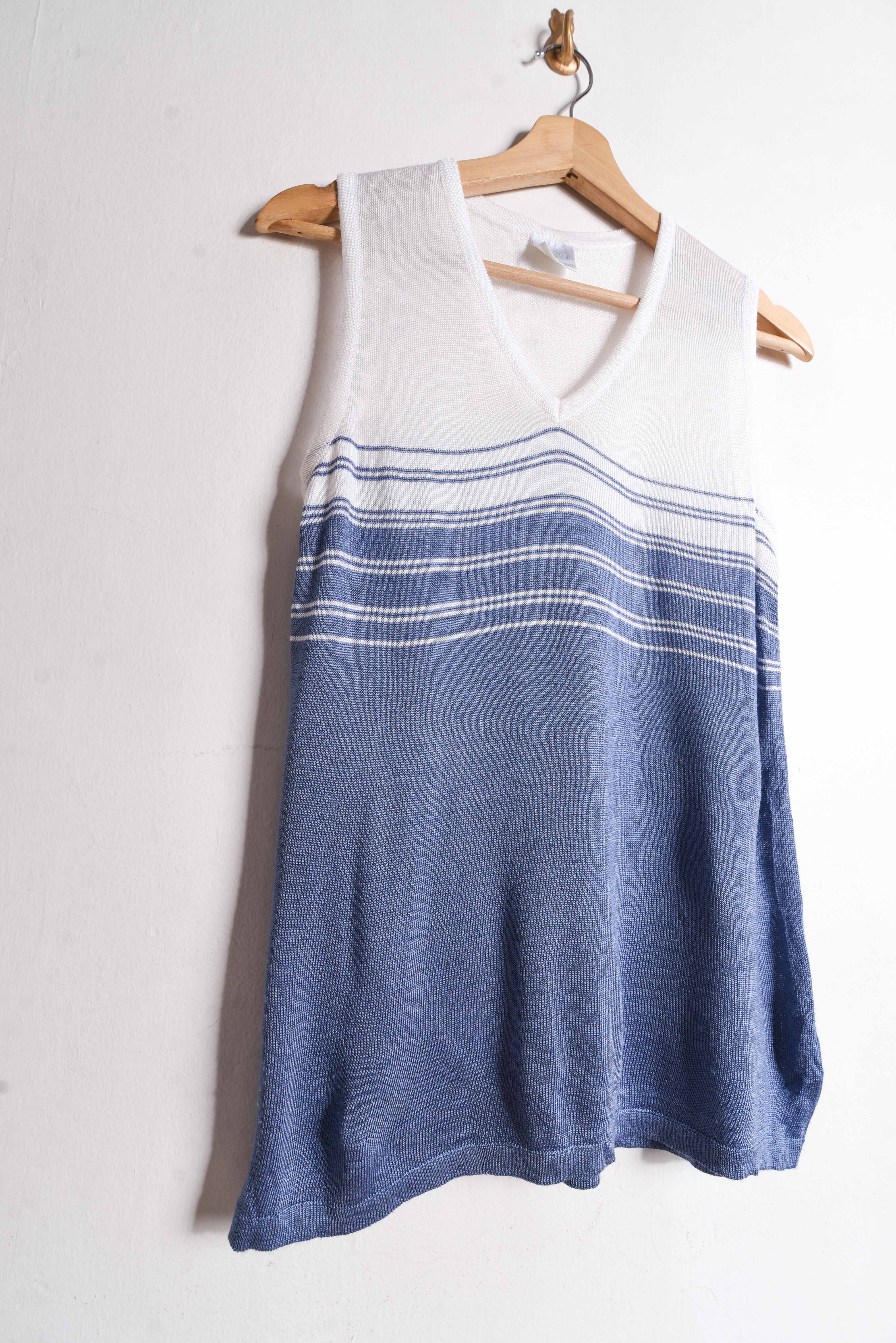 Top periwinkle tejido vntg