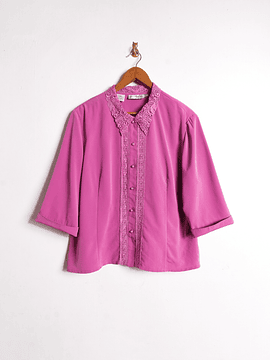 Blusa orquidea radiante cuellito