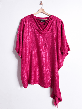 Blusón plus size vintage magenta