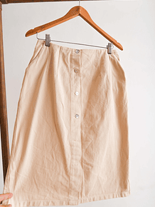 Falda denim nude botones