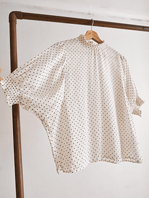 Blusa marfil lunares velvet