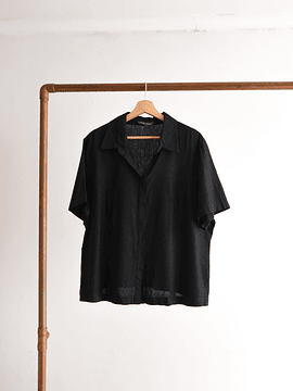 Camisa negra lino