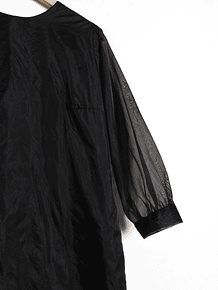 Vestido negro organza vintage