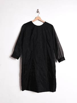 Vestido negro organza vintage