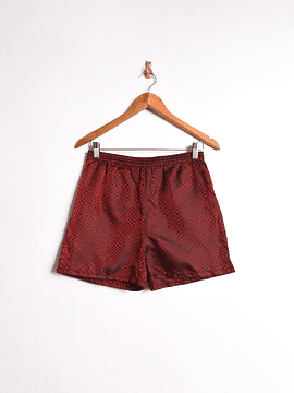 Short sporty cuadritos satinados