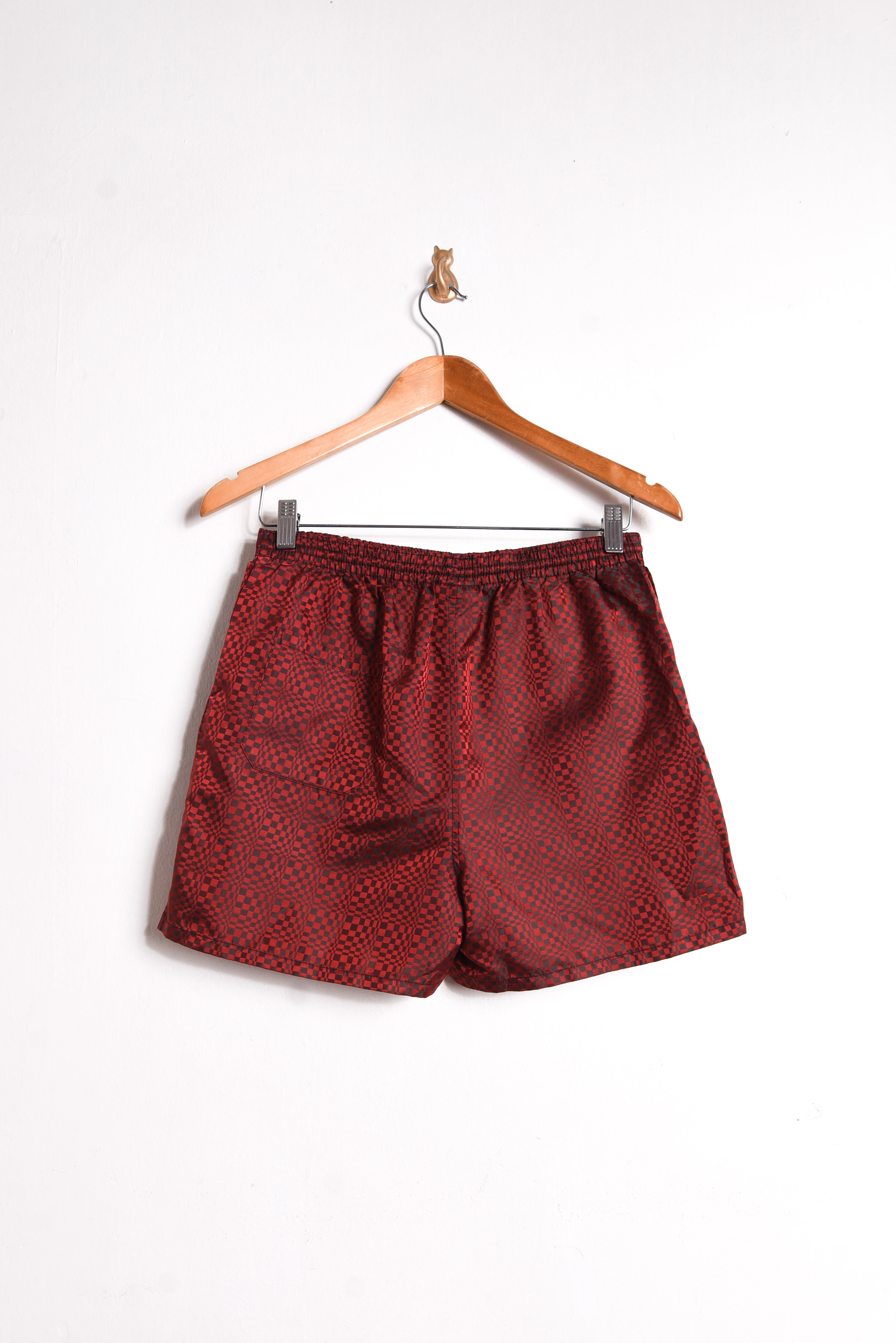 Short sporty cuadritos satinados