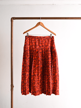 Falda roja vintage tablas