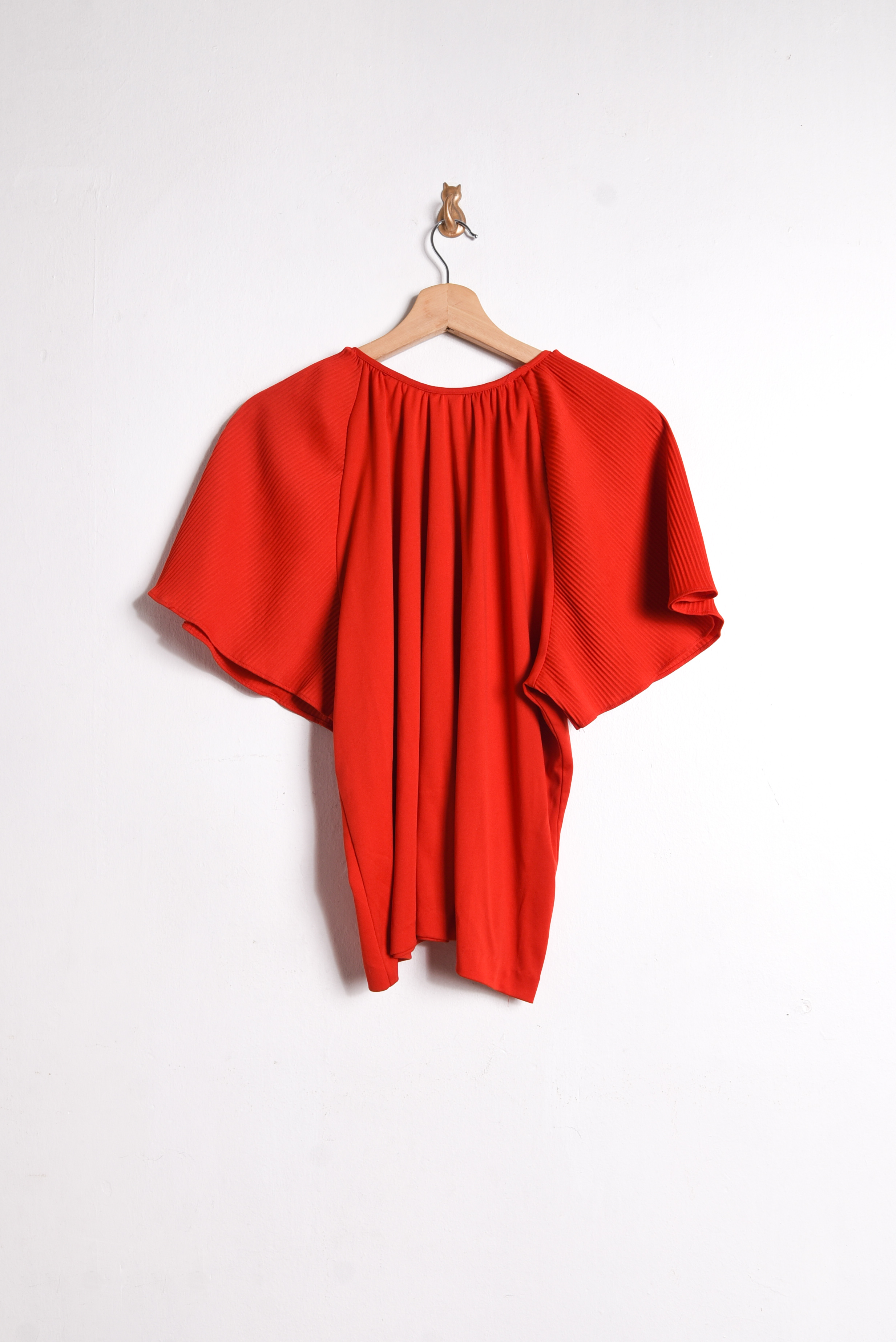 Top rojo 70s mariposa