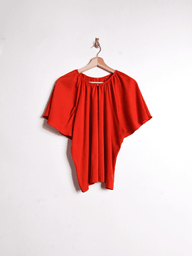 Top rojo 70s mariposa