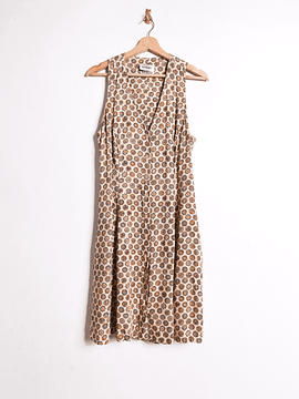 Vestido print medallas vintage 