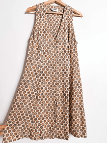 Vestido print medallas vintage 