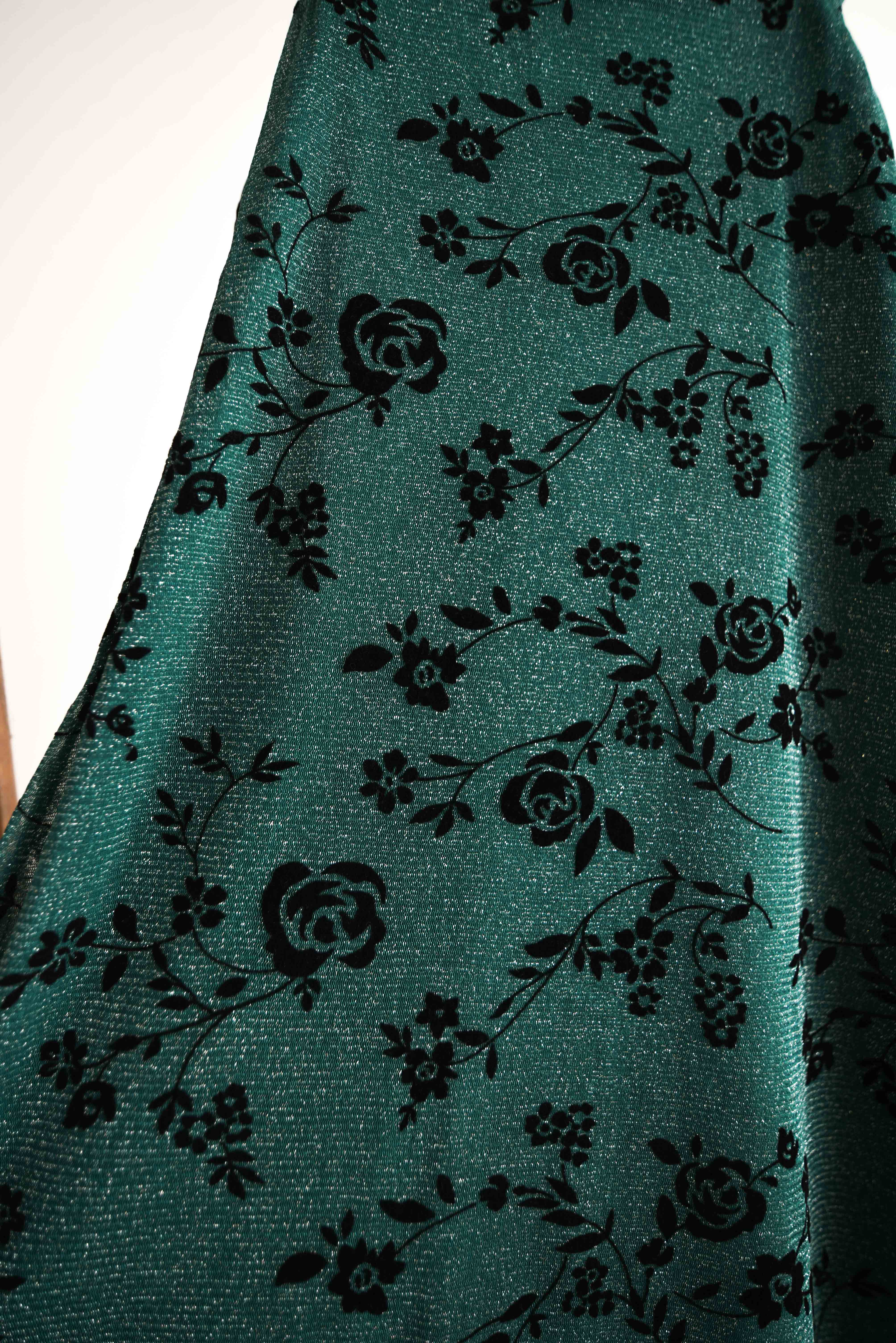 Vestido verde brillos