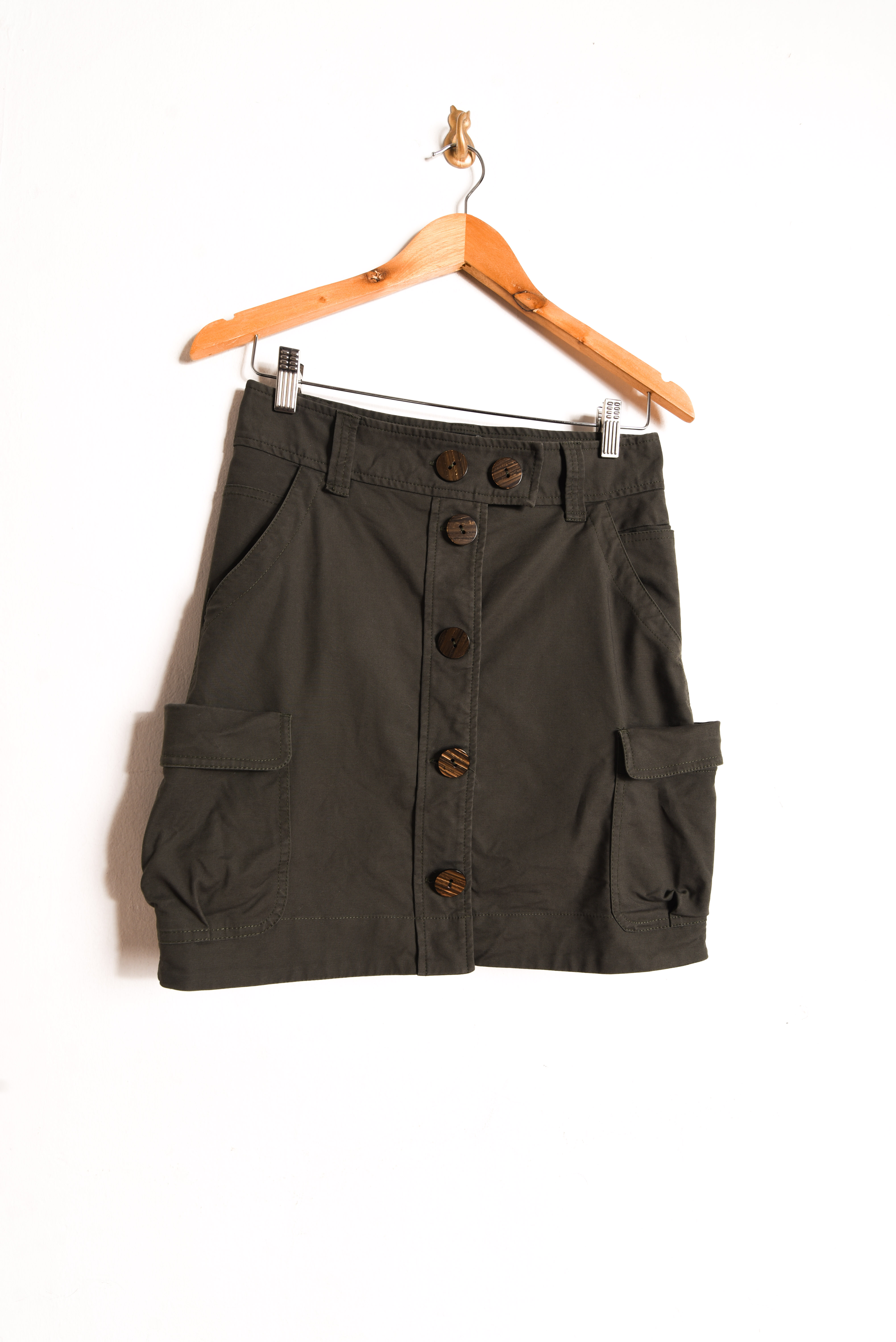 Falda verde oscuro cargo