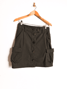 Falda verde oscuro cargo