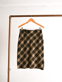 Falda 90s green tartán