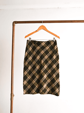 Falda 90s green tartán