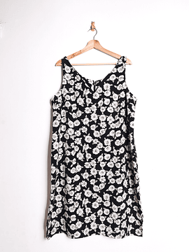 Vestido vintage flores grises