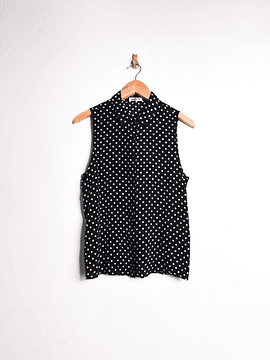 Blusa negra polka dots