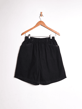 Short negro denim Chic vintage