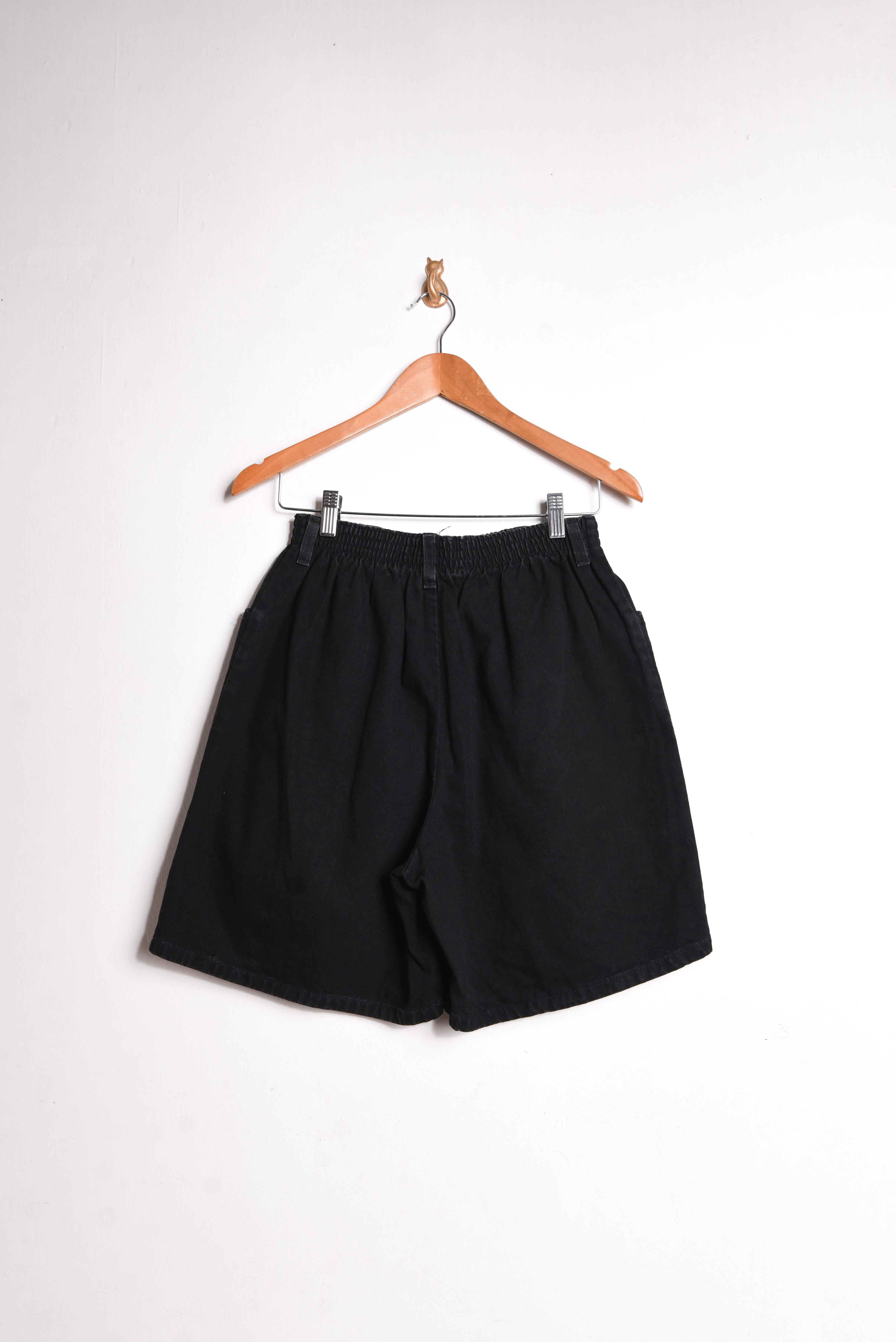 Short negro denim Chic vintage