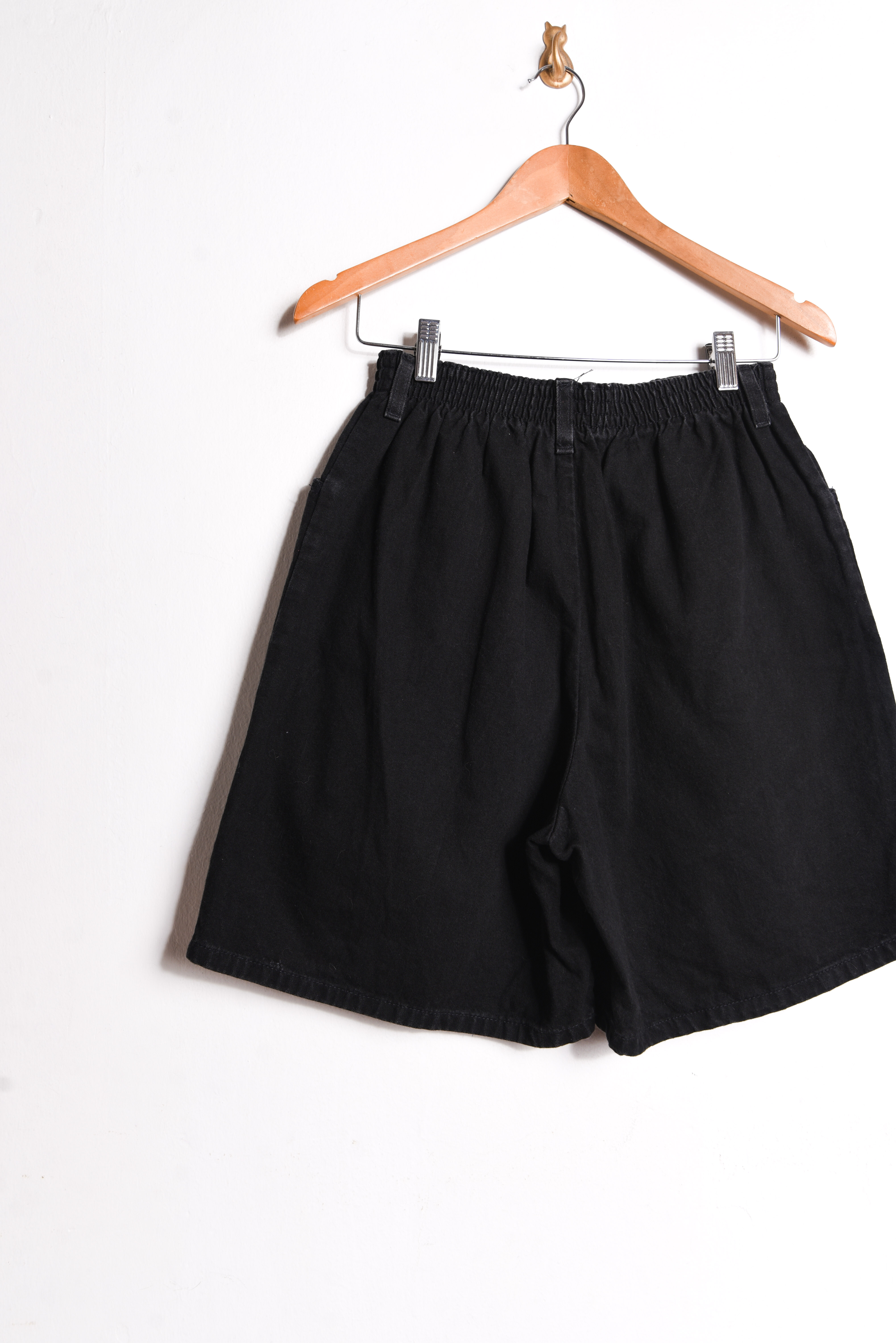Short negro denim Chic vintage