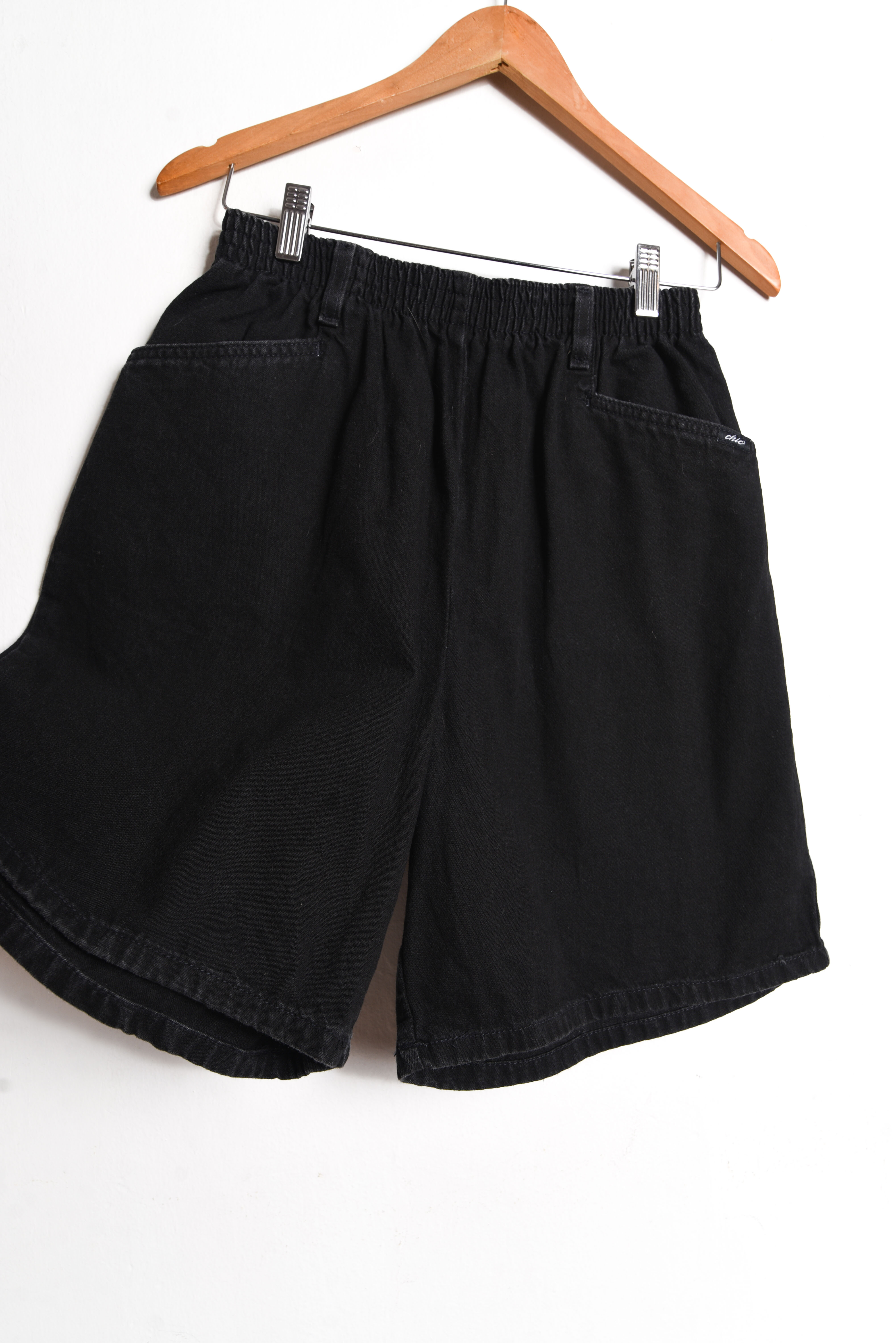 Short negro denim Chic vintage