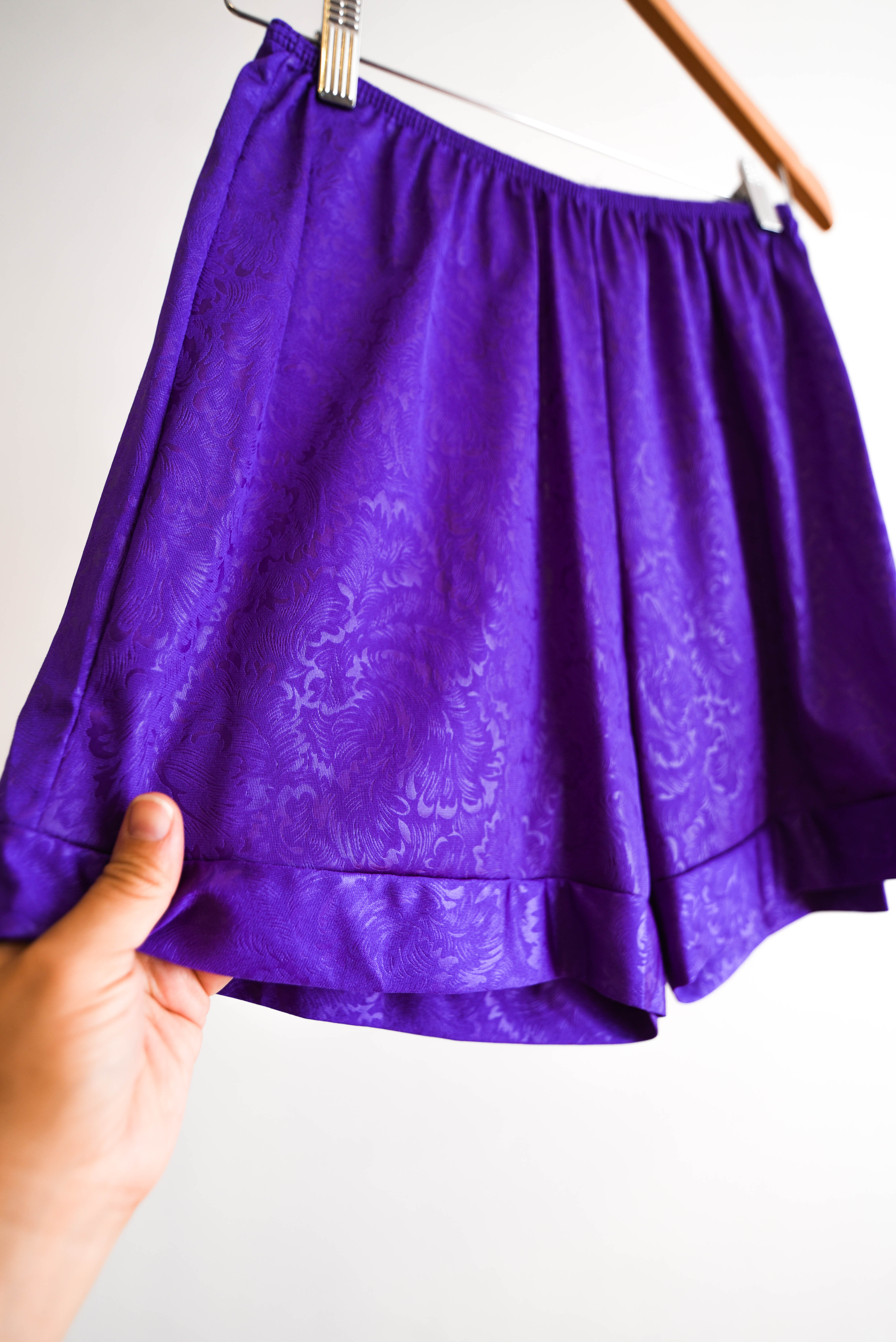 Short lencero vintage purple