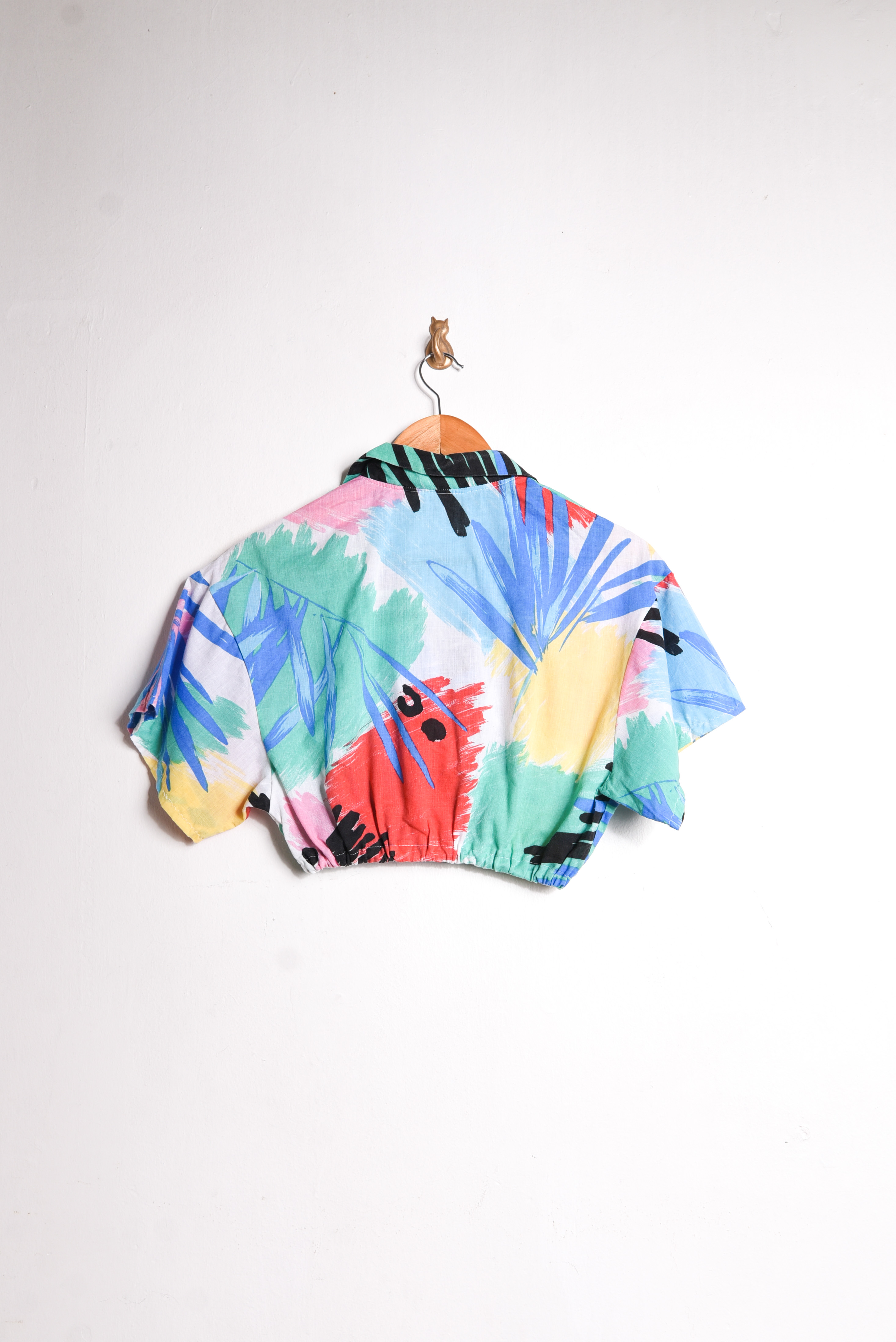 Camisa crop tropical vntg