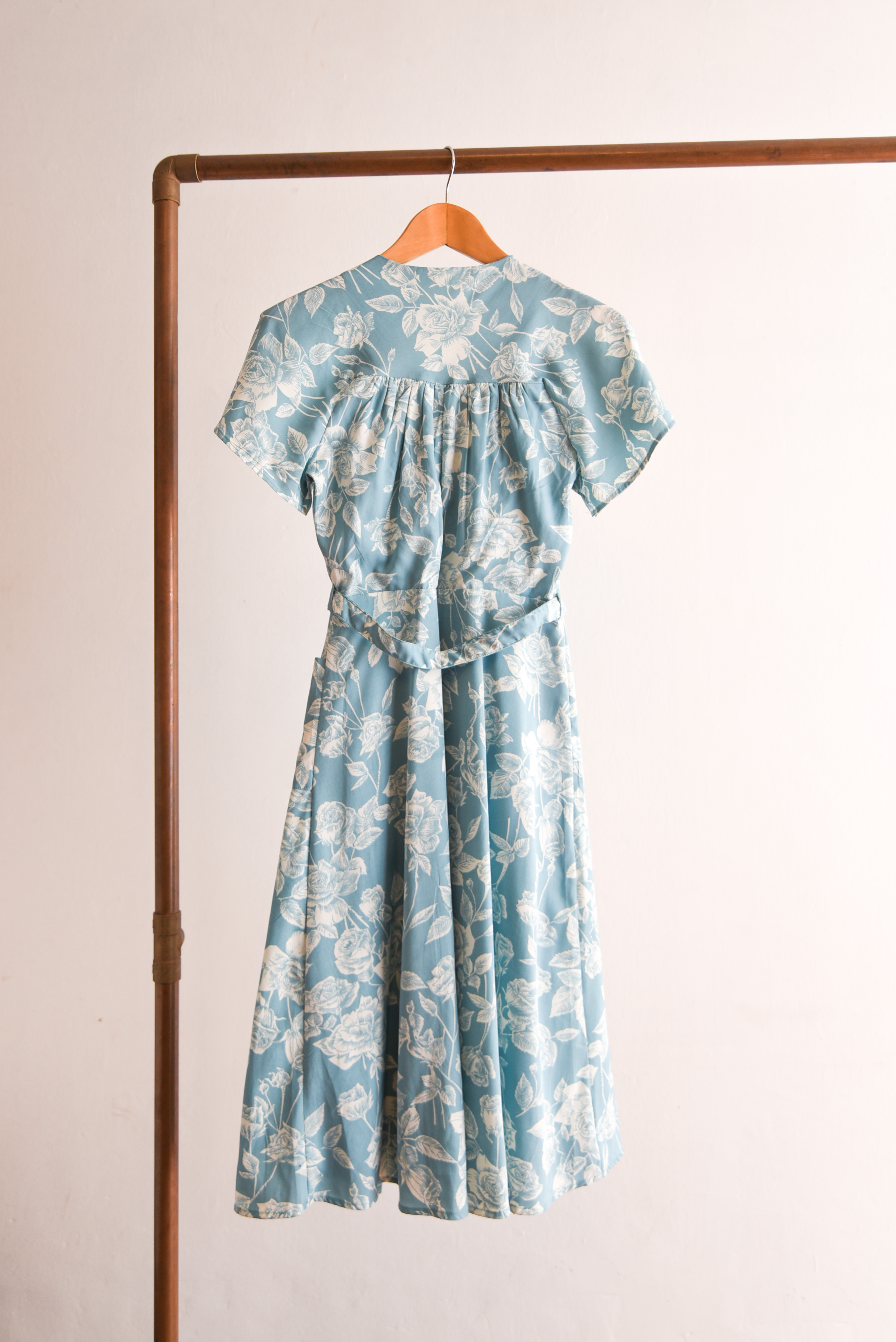 Vestido turquesa floral