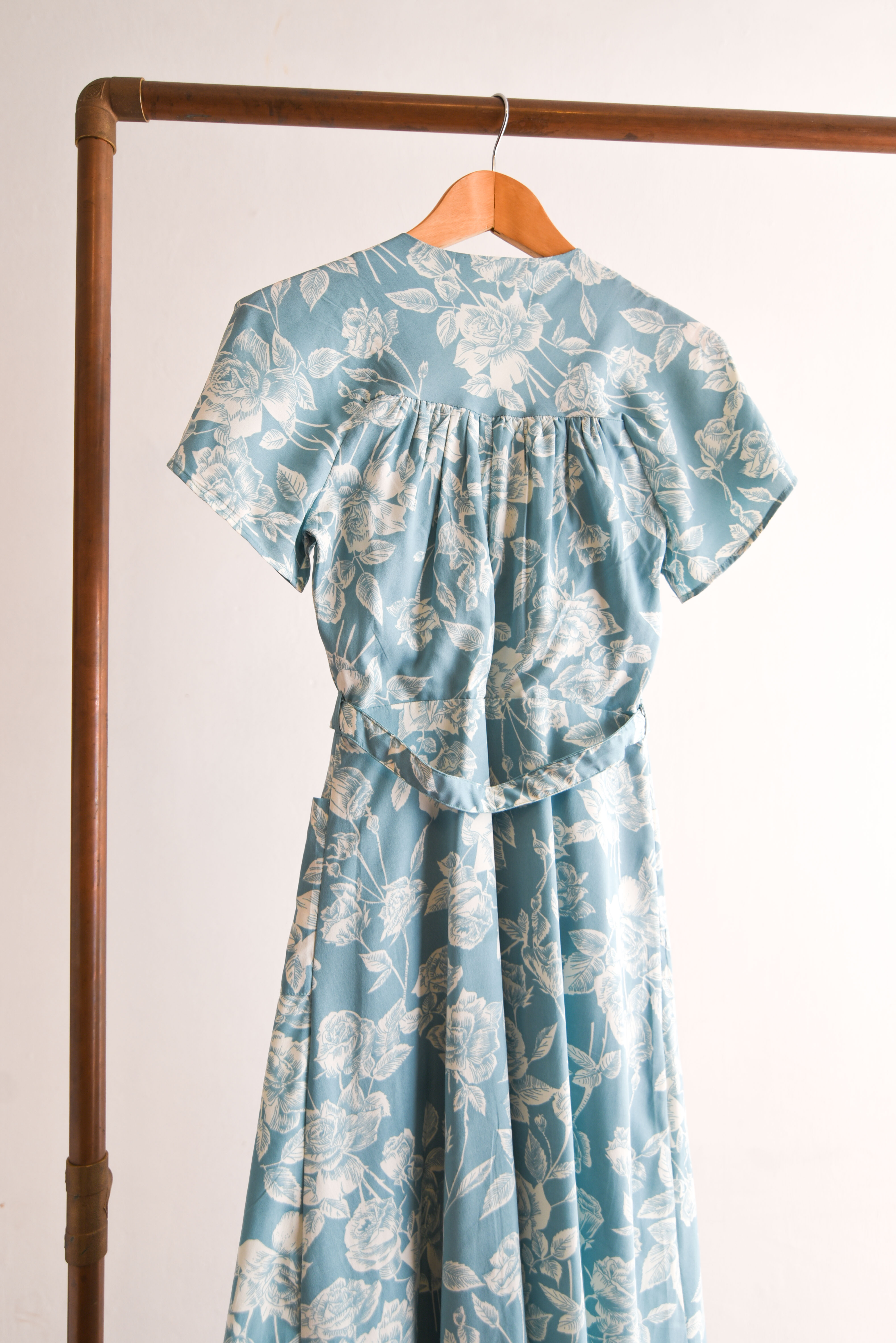 Vestido turquesa floral