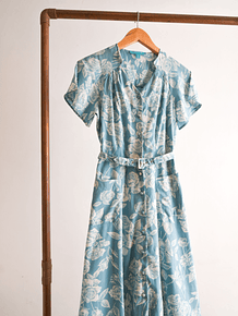 Vestido turquesa floral