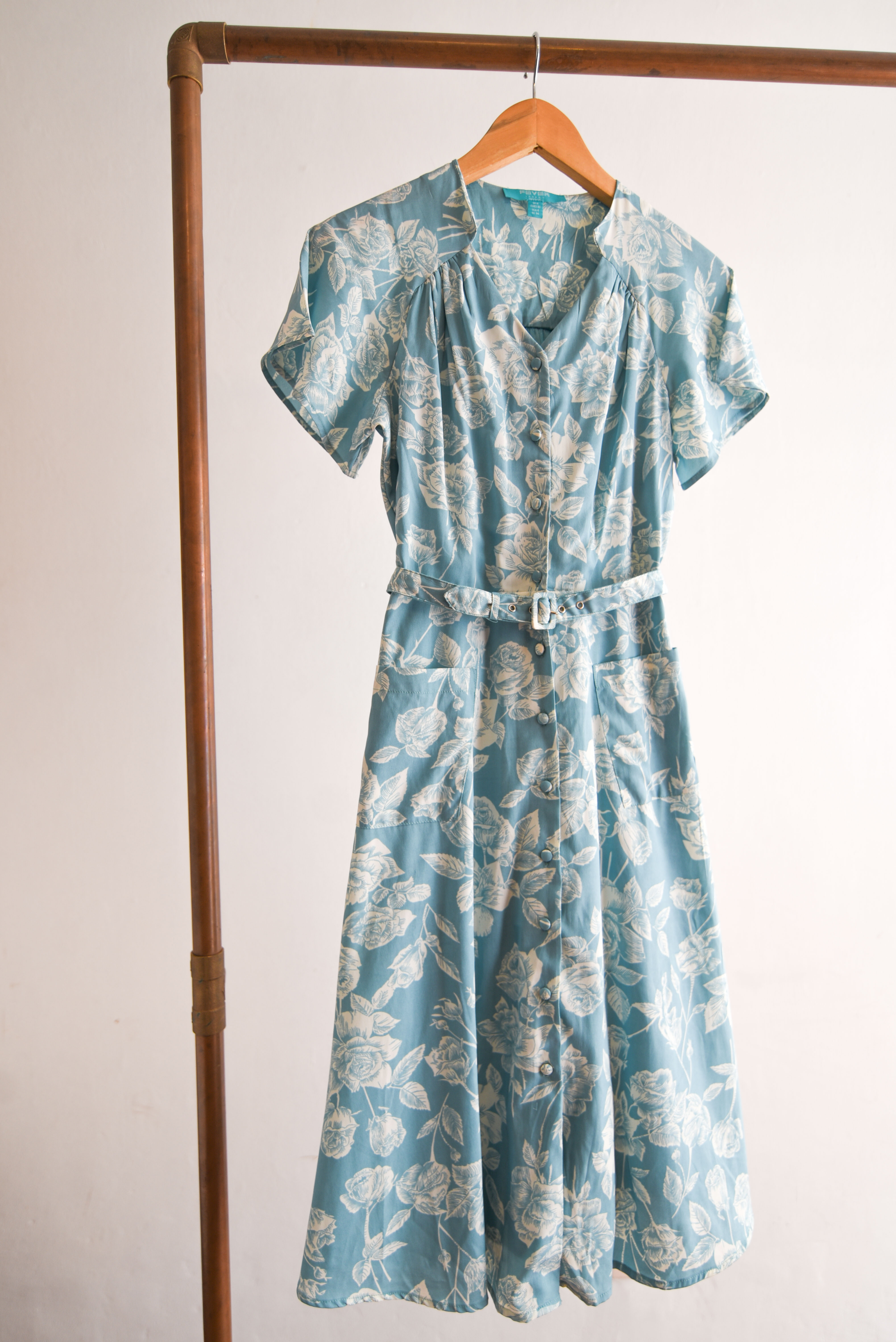 Vestido turquesa floral