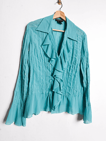Blusa turquesa vuelos shiny