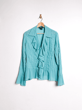 Blusa turquesa vuelos shiny