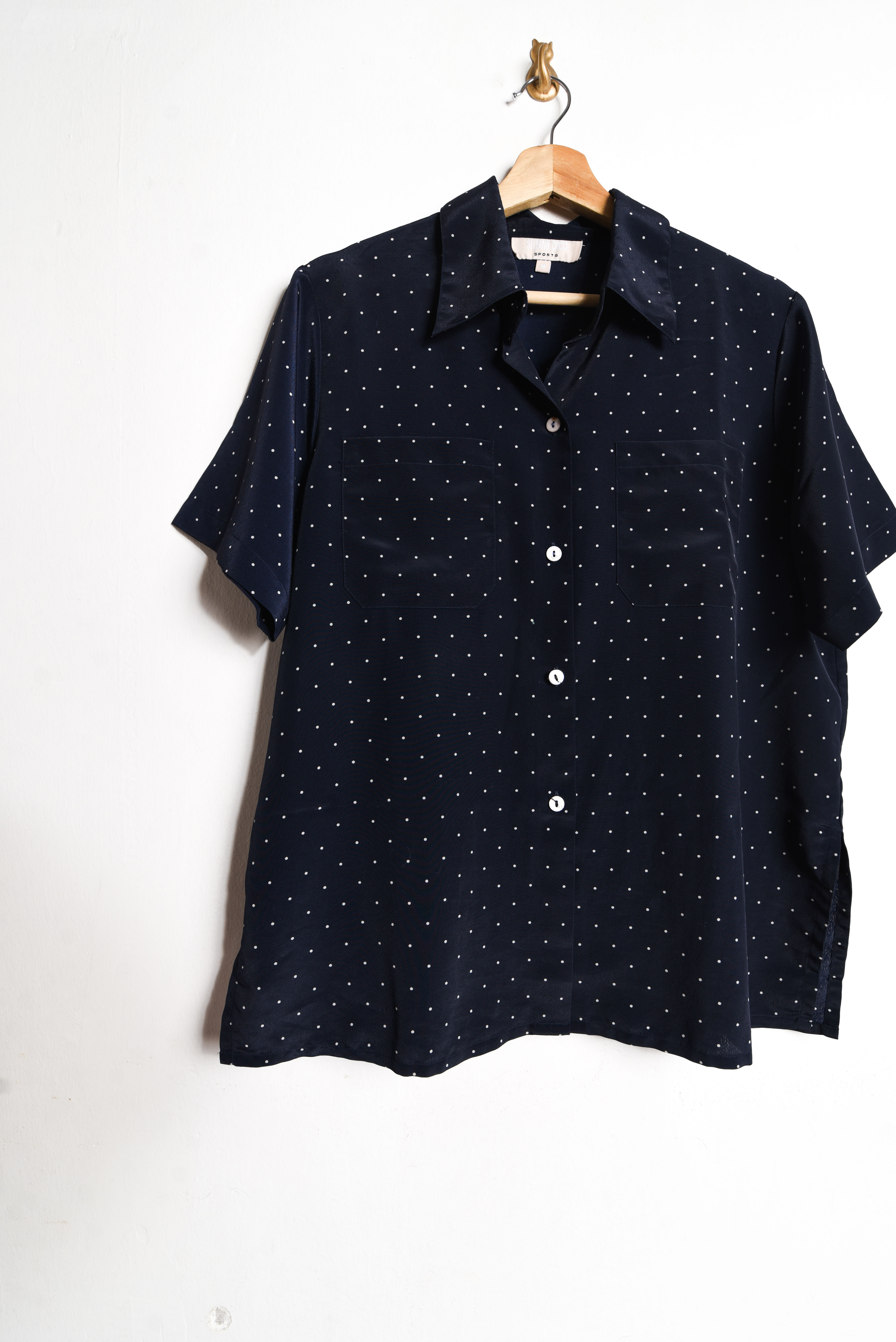Blusa azul navy dots